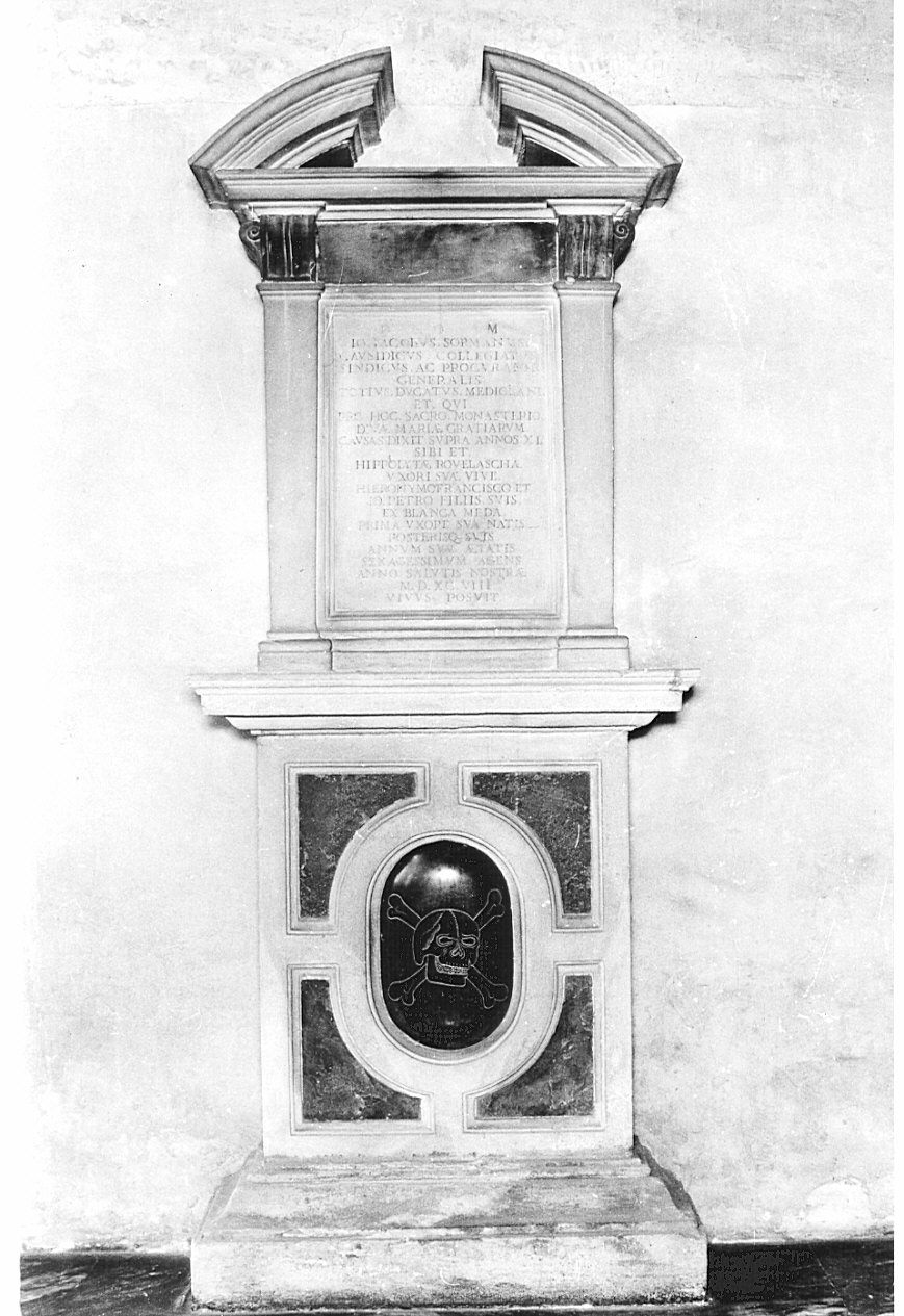 cenotafio, opera isolata - bottega milanese (sec. XVI)