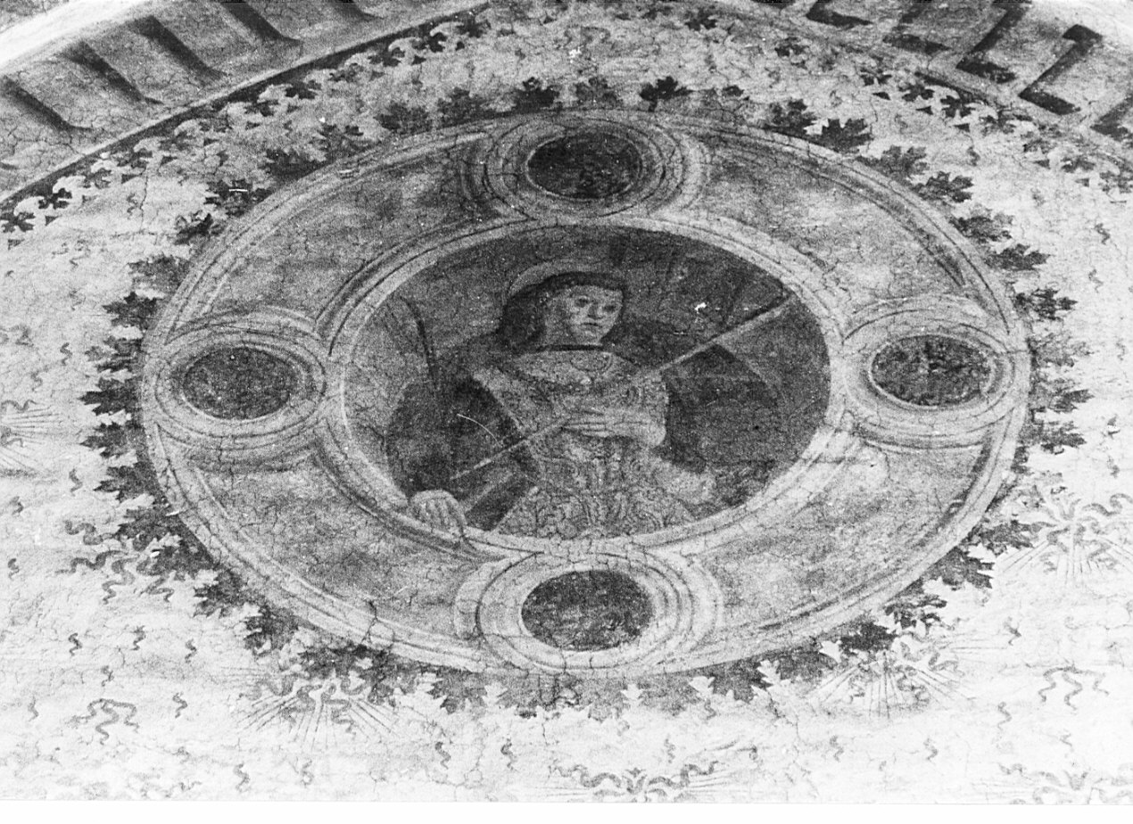 San Sebastiano (dipinto, elemento d'insieme) di Butinone Bernardino (fine sec. XV)