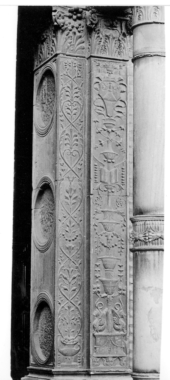 lesena, elemento d'insieme - bottega veneto-lombarda (fine sec. XV)