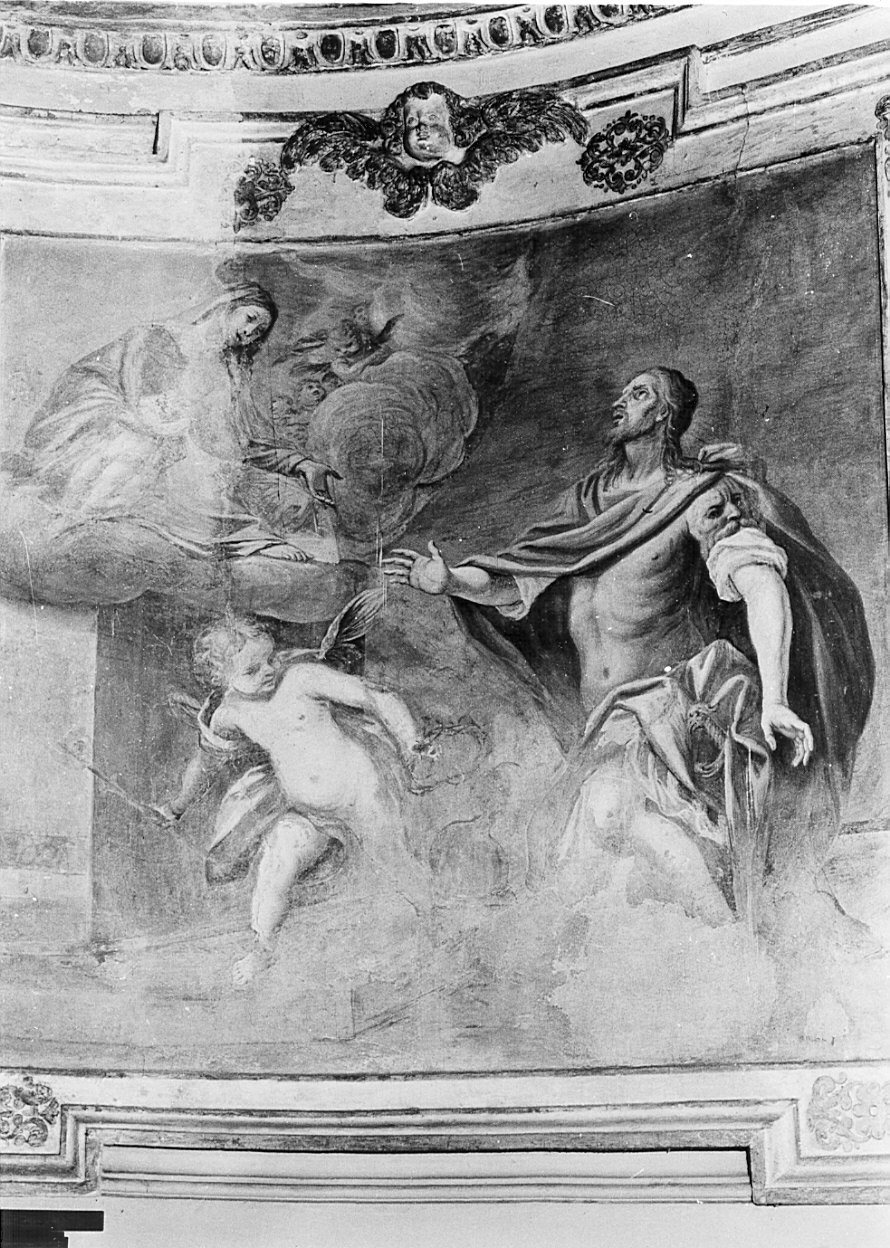 apparizione della Madonna (dipinto, elemento d'insieme) di Danedi Giovanni Stefano detto Montalto (attribuito) (sec. XVII)