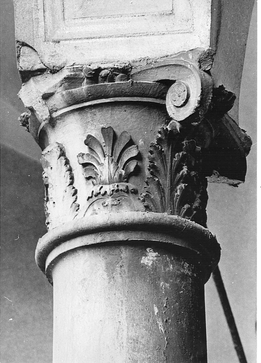 colonna, elemento d'insieme di Bramante Donato (attribuito) (inizio sec. XVI, sec. XVIII)