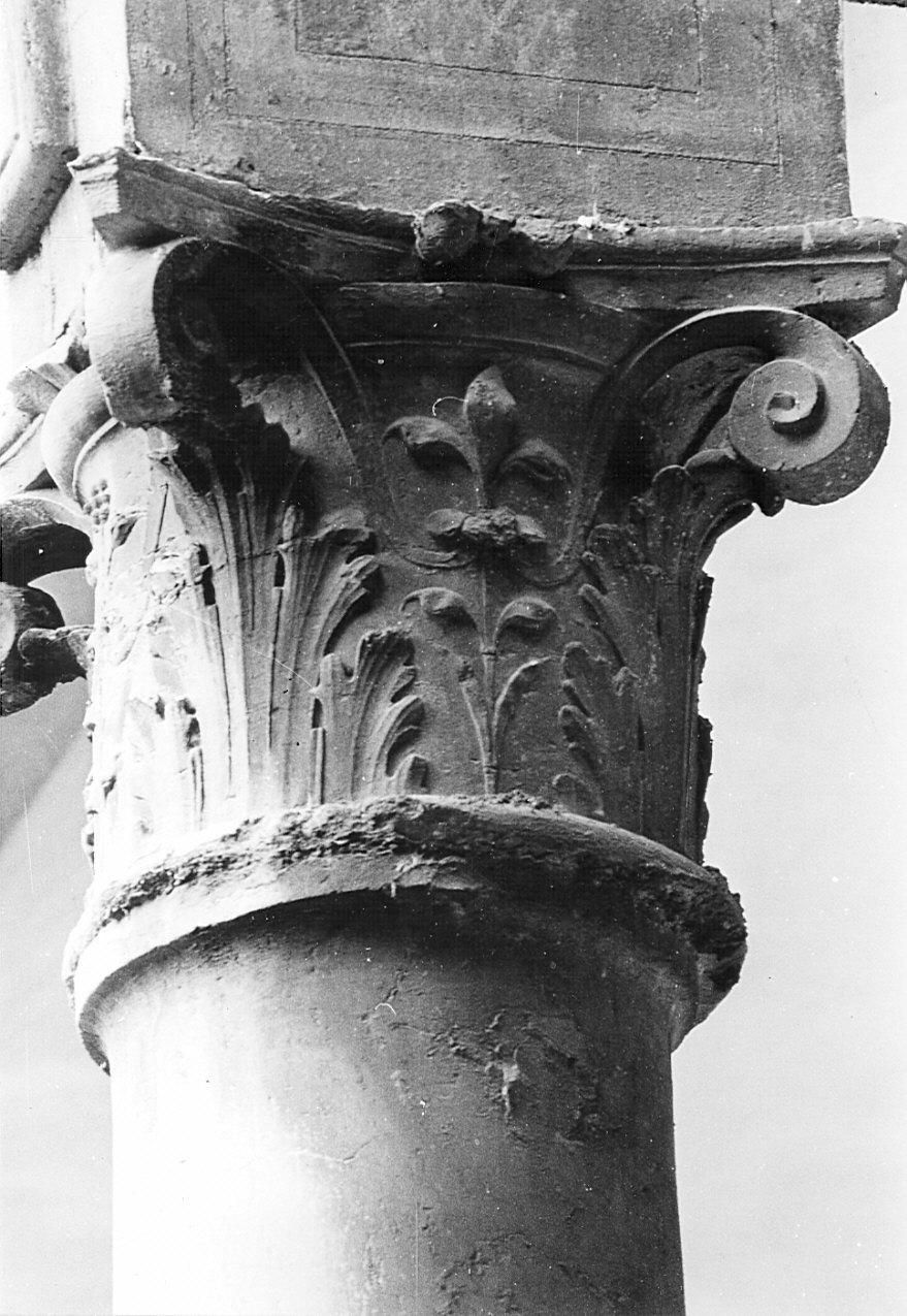 colonna, elemento d'insieme di Bramante Donato (attribuito) (inizio sec. XVI, sec. XVIII)
