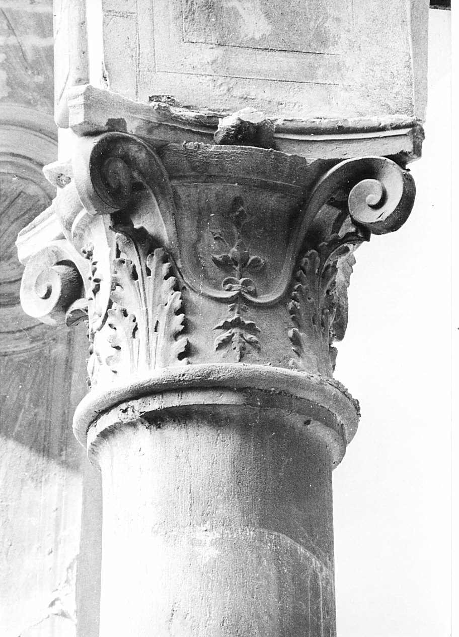 colonna, elemento d'insieme di Bramante Donato (attribuito) (inizio sec. XVI, sec. XVIII)