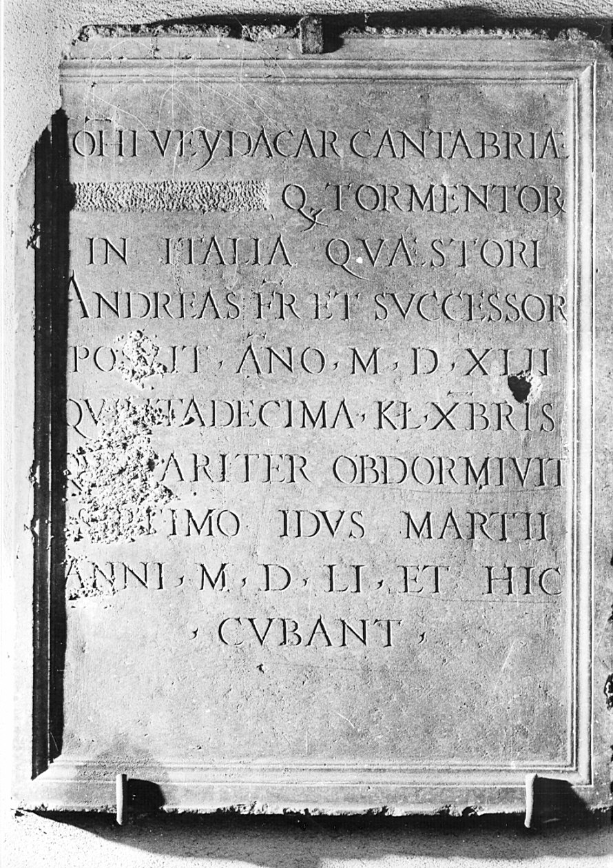 lapide tombale, opera isolata - bottega milanese (sec. XVI, sec. XVIII)