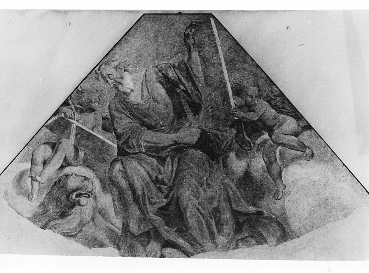 San Marco Evangelista (dipinto, frammento) di Suardi Bartolomeo detto Bramantino (metà sec. XVI)