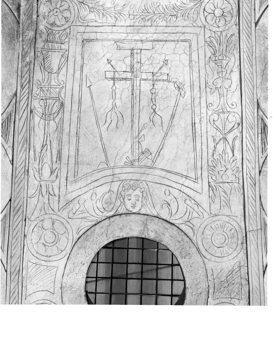 simboli della passione (decorazione pittorica, elemento d'insieme) di Bramante Donato (scuola) (sec. XV)