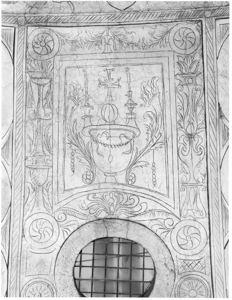 candelabre (decorazione pittorica, elemento d'insieme) di Bramante Donato (scuola) (sec. XV)