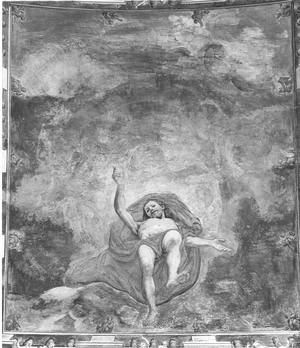 ascensione di Cristo (dipinto, elemento d'insieme) di Campi Vincenzo (attribuito) (sec. XVI)