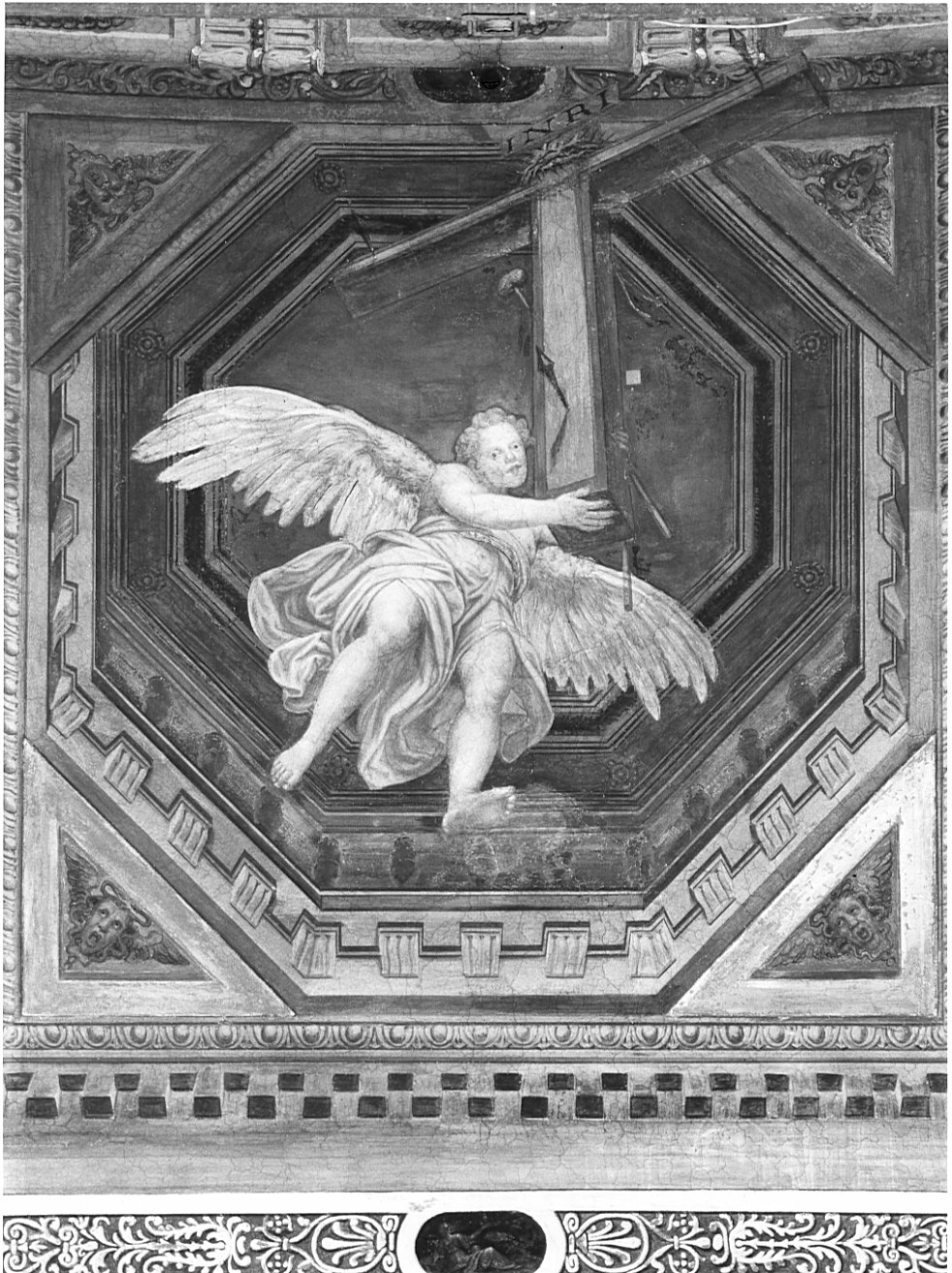 angiolo reggicroce (dipinto, elemento d'insieme) di Campi Vincenzo (attribuito) (sec. XVI)