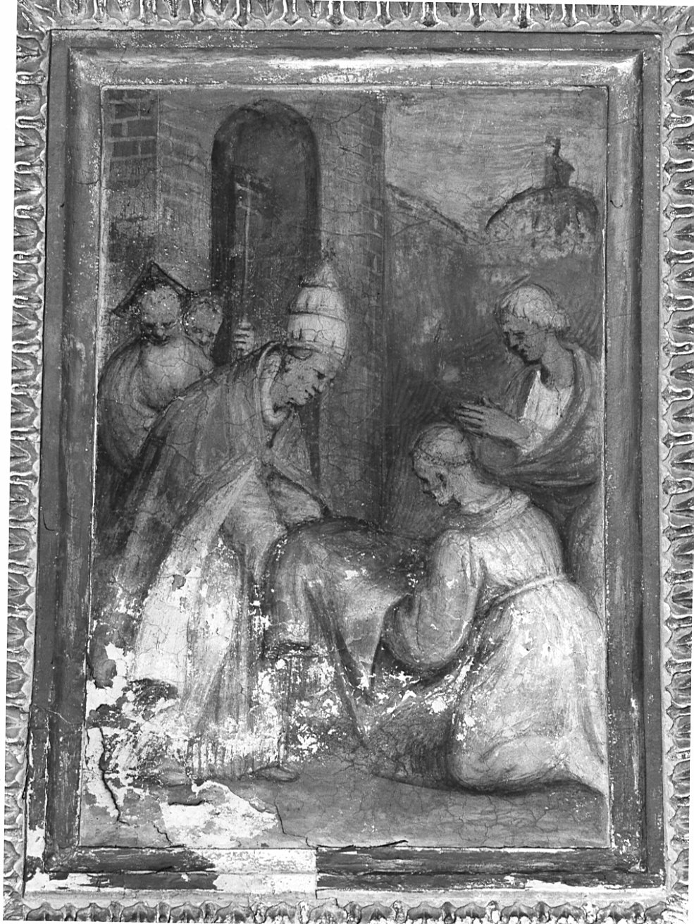 San Lorenzo ordinato Diacono da Sisto II (dipinto, elemento d'insieme) di Campi Antonio (sec. XVI)