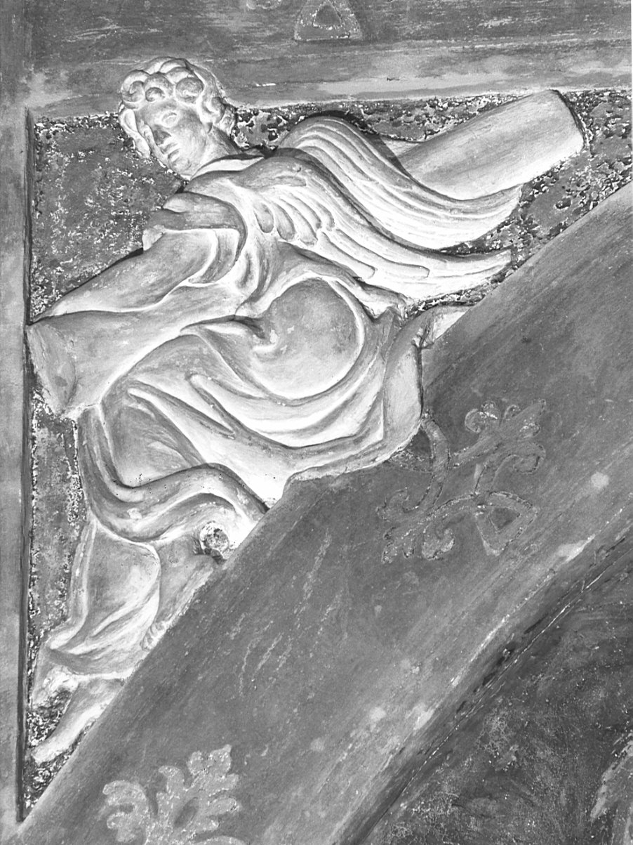 angeli con i simboli della passione (decorazione plastica, coppia) - bottega lombarda (sec. XVI)