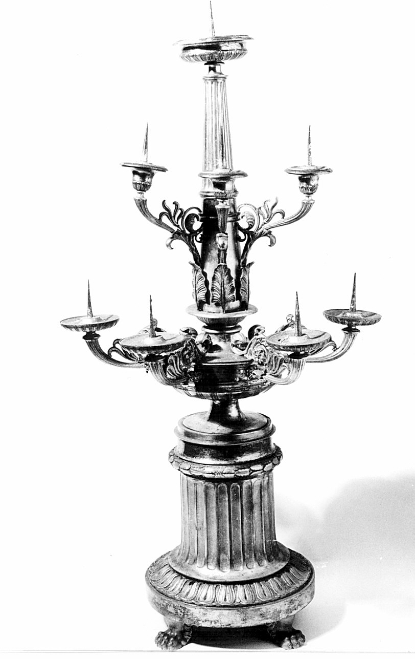 candelabro, serie - bottega lombarda (sec. XIX)