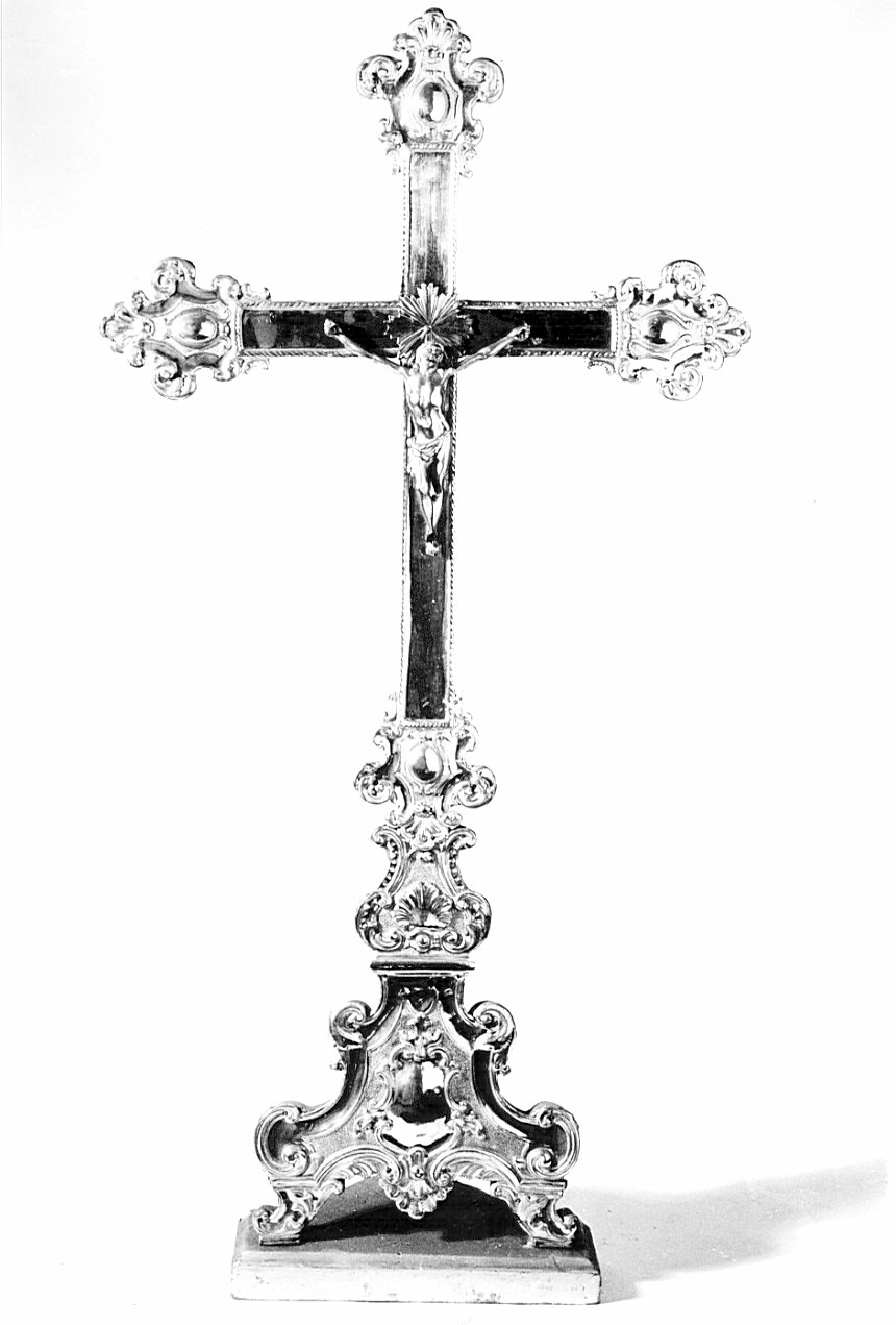 croce da tavolo, coppia - bottega lombarda (secc. XVIII/ XIX)