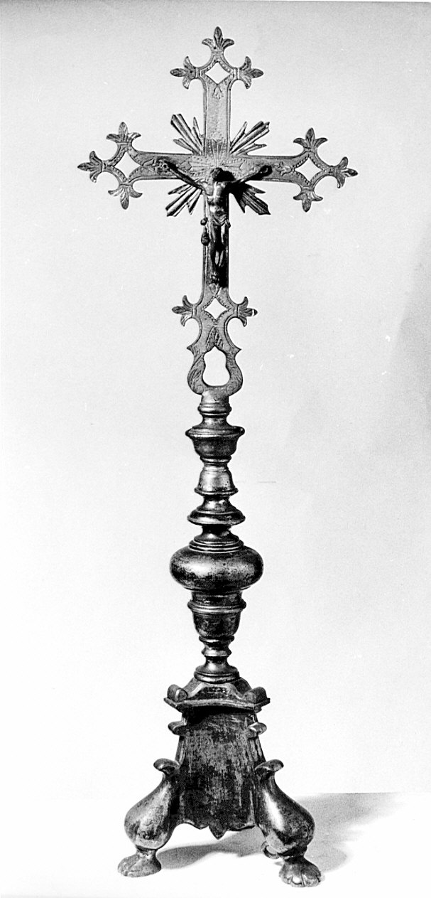 croce d'altare, opera isolata - bottega lombarda (sec. XVIII)