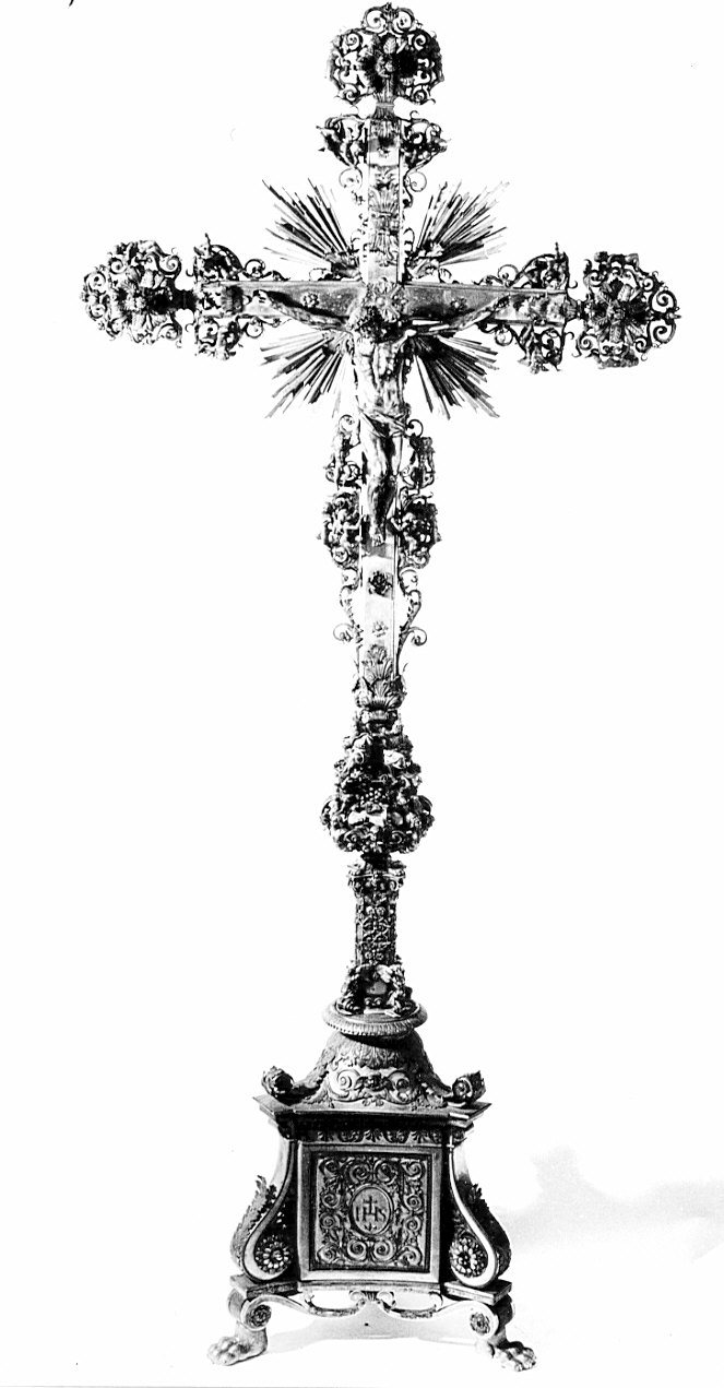 croce d'altare, opera isolata - bottega lombarda (sec. XVII, sec. XIX)