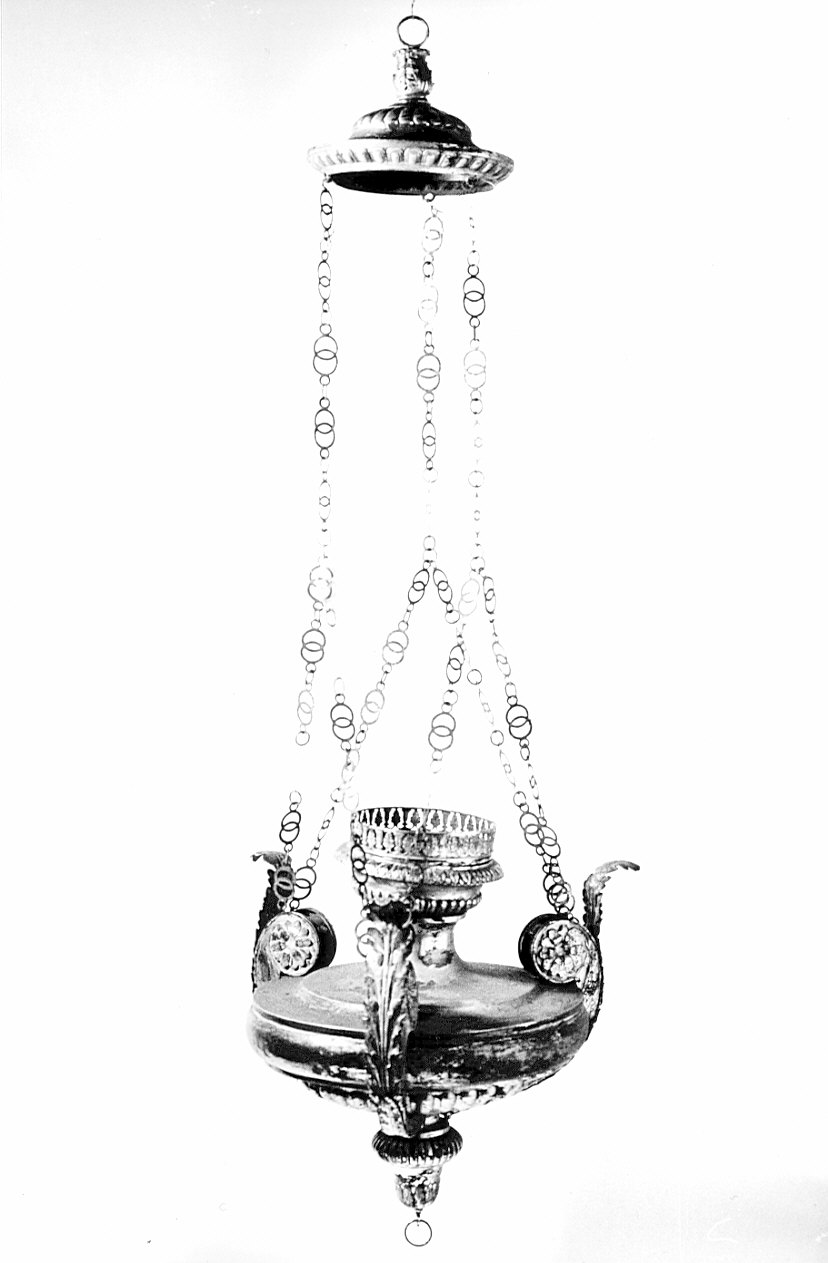 lampada pensile, opera isolata - bottega lombarda (secc. XIX/ XX)