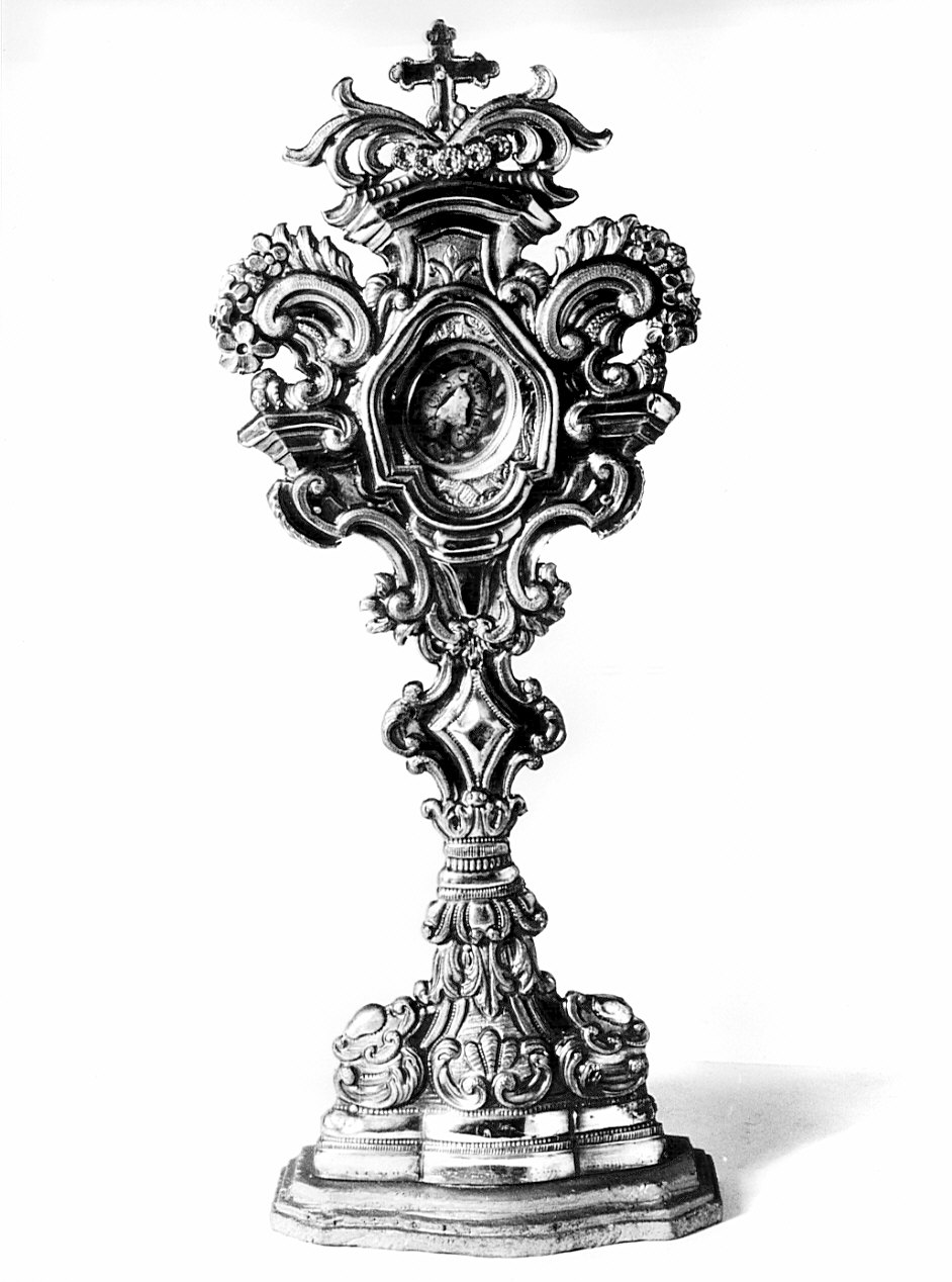 reliquiario - a ostensorio, opera isolata - bottega lombarda (secc. XVIII/ XIX)