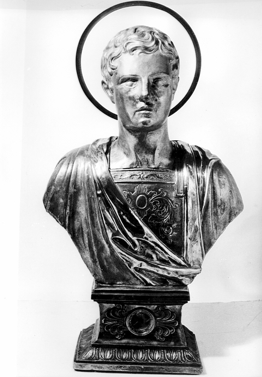 reliquiario - a busto, opera isolata - bottega lombarda (inizio sec. XIX)