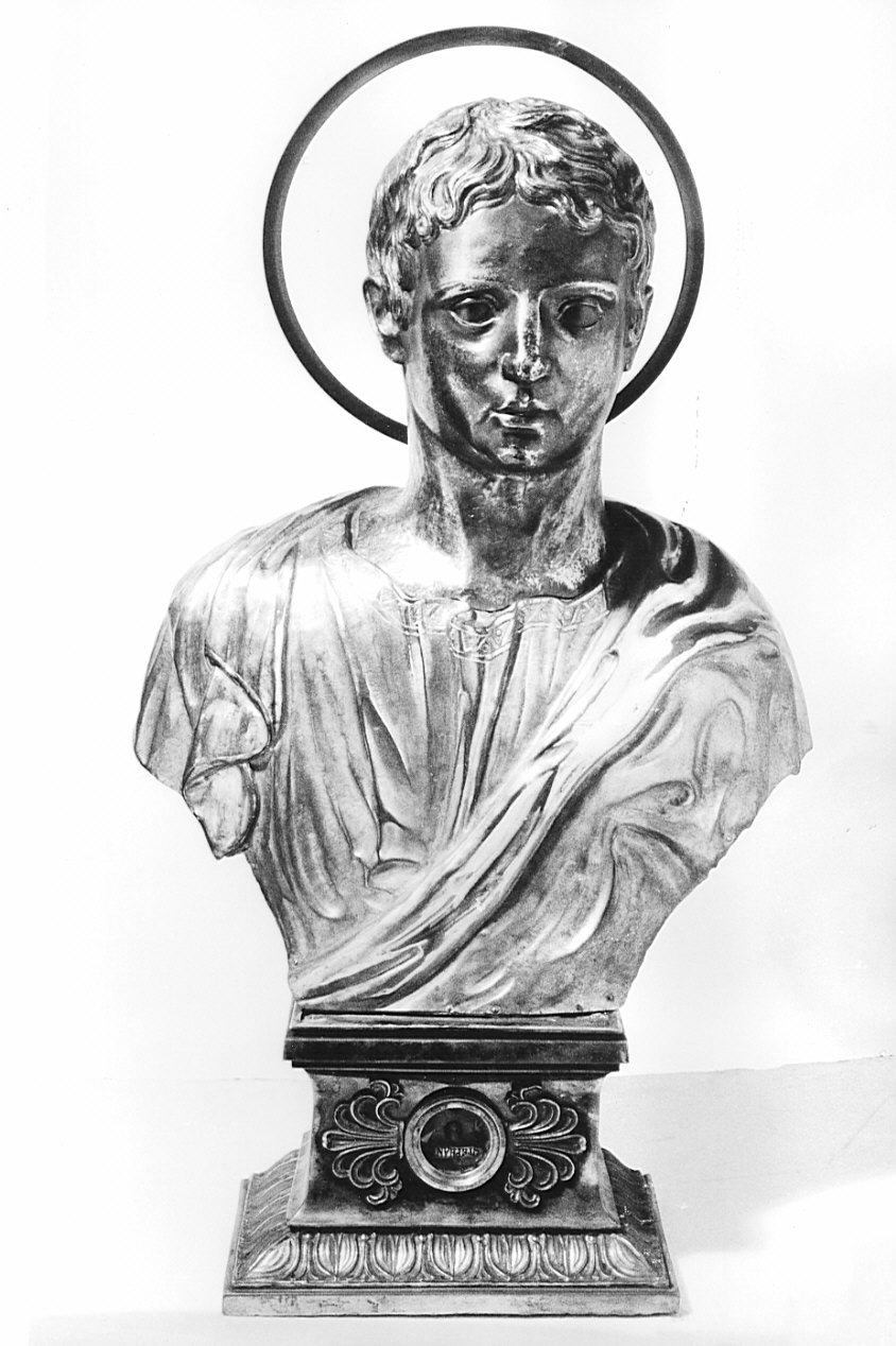 reliquiario - a busto, opera isolata - bottega lombarda (inizio sec. XIX)