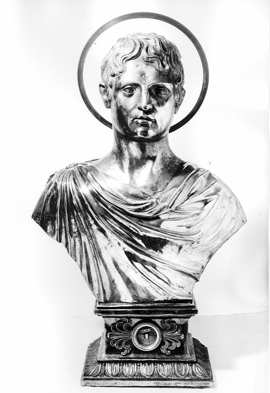 reliquiario - a busto, opera isolata - bottega lombarda (inizio sec. XIX)