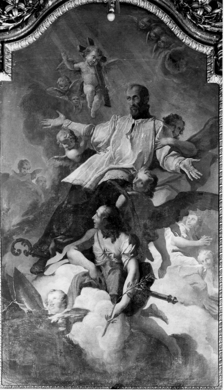 gloria del Santo Sauli (dipinto, opera isolata) di Bortoloni Mattia (sec. XVIII)