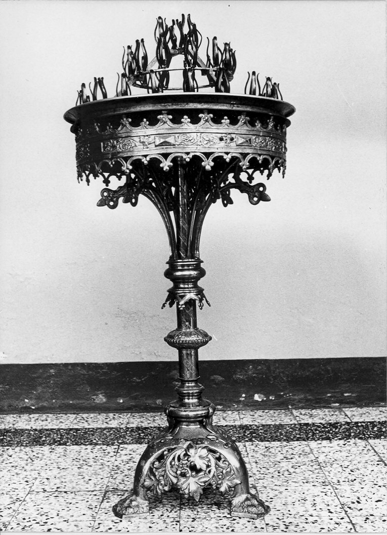 portacandelabro, opera isolata - bottega lombarda (?) (secc. XIX/ XX)