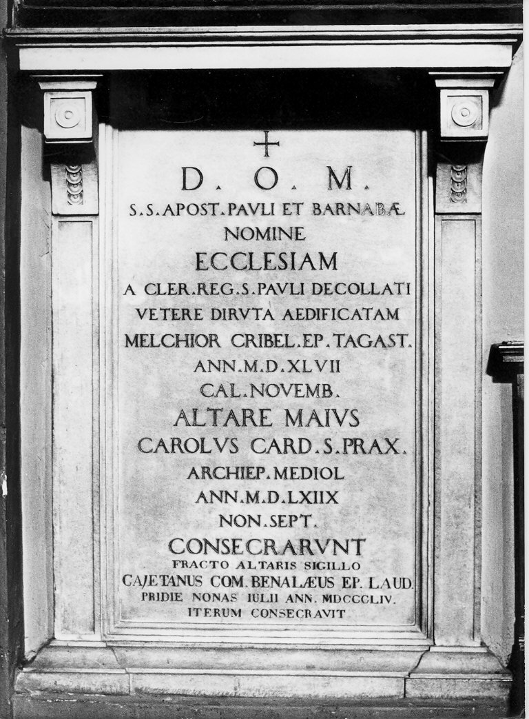 lapide celebrativa, opera isolata - bottega italiana (sec. XVI)