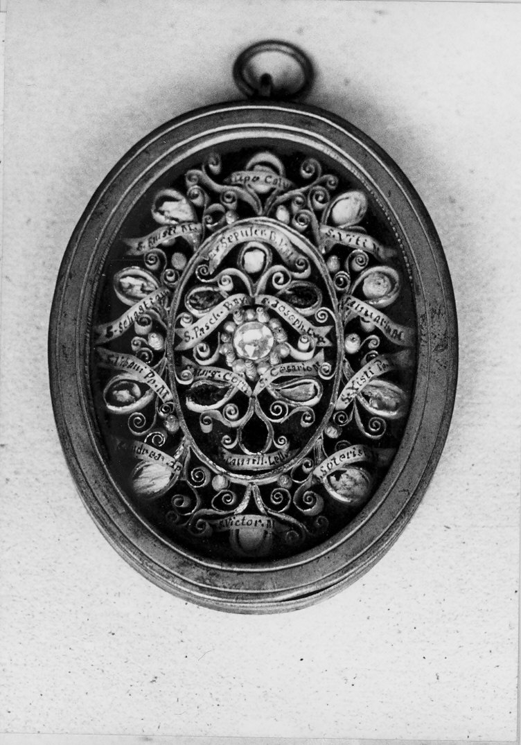 reliquiario a capsula - a medaglione, opera isolata - bottega lombarda (sec. XIX)