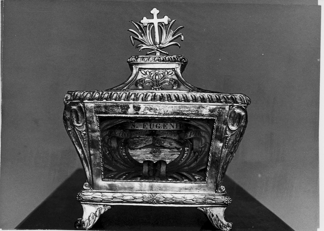 reliquiario a teca - a cassetta, serie - bottega lombarda (inizio sec. XIX)