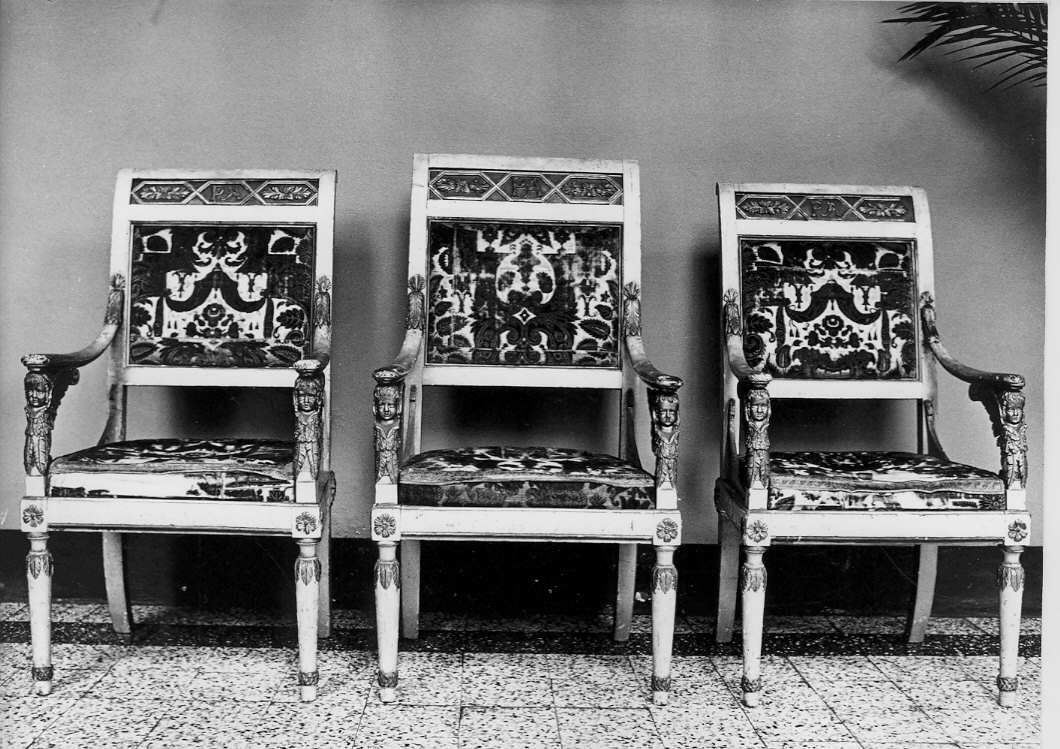 poltrona - da cerimonia, serie - bottega lombarda (fine sec. XVIII)