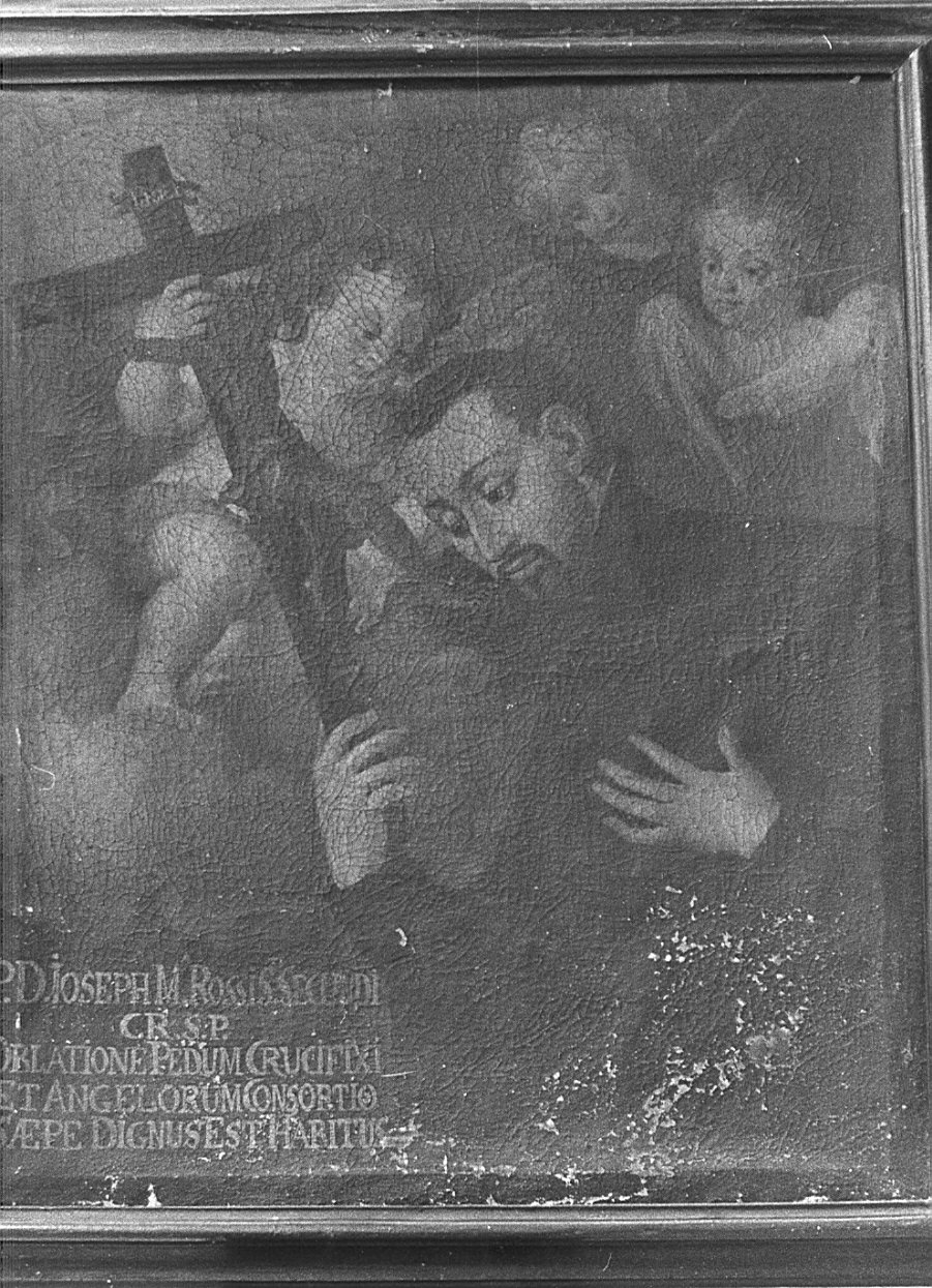 Giuseppe Rossi in preghiera davanti al Crocefisso (dipinto, opera isolata) - ambito italiano (fine sec. XVIII)