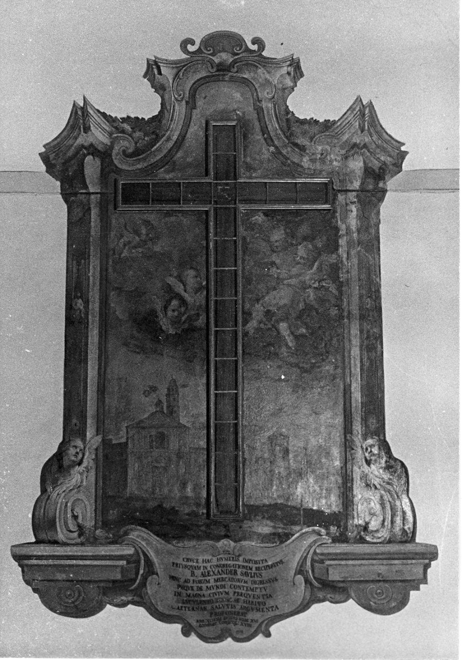 scorcio della città di Milano (dipinto, opera isolata) - ambito italiano (sec. XVIII)