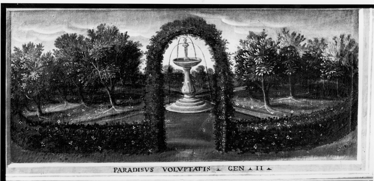 giardino (dipinto, elemento d'insieme) di Procaccini Giulio Cesare (attribuito) (inizio sec. XVII)