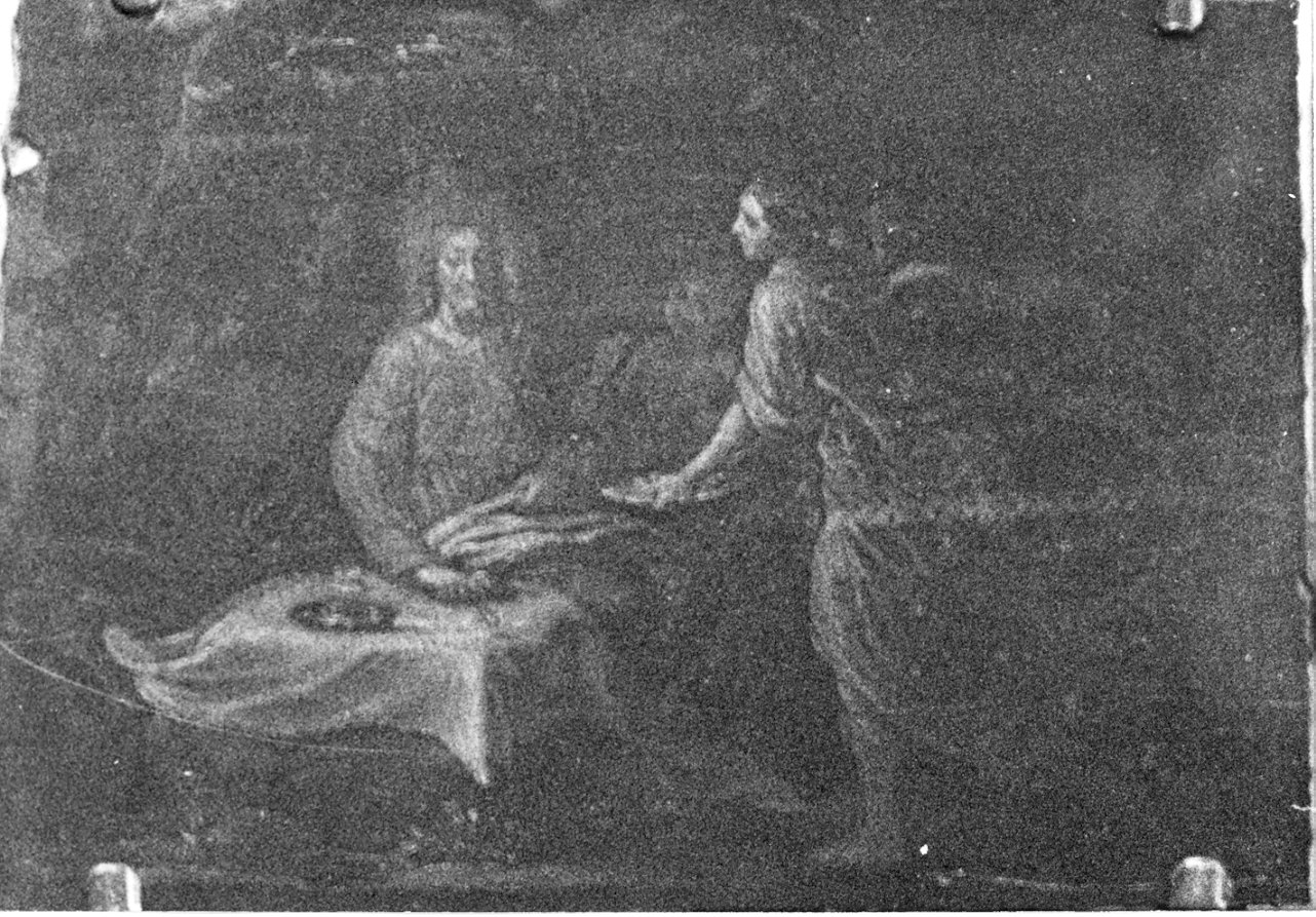 Cristo servito dagli angeli (dipinto, opera isolata) - ambito italiano (sec. XVII)