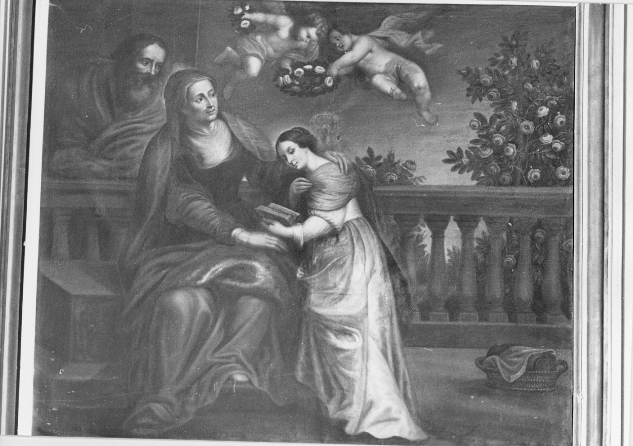Madonna con San Gioachino e Sant'Anna (dipinto, opera isolata) - ambito italiano (sec. XVIII)