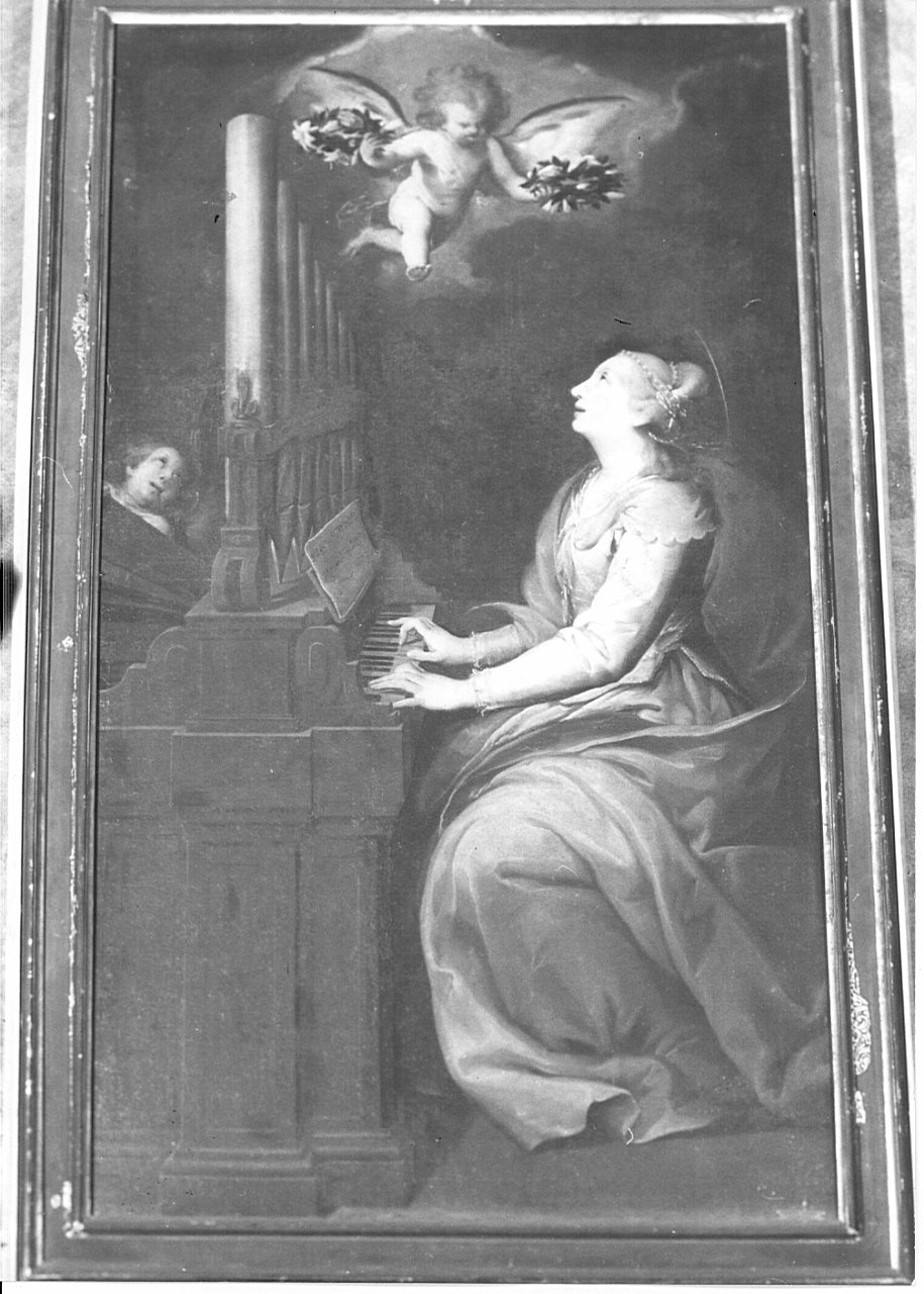 Santa Cecilia (dipinto, opera isolata) - ambito italiano (sec. XVII)