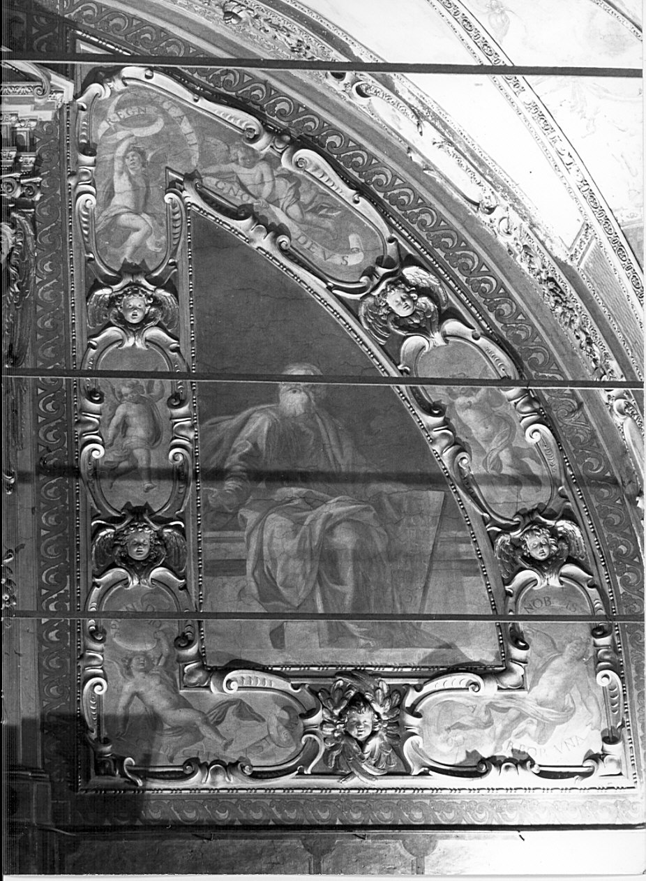 angioletti reggicartiglio (dipinto, elemento d'insieme) di Carlone Giovanni detto Genovese, Carlone Giovanni Battista (prima metà sec. XVII)