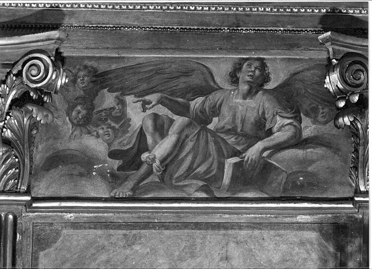 angelo (dipinto, elemento d'insieme) di Carlone Giovanni detto Genovese, Carlone Giovanni Battista (prima metà sec. XVII)
