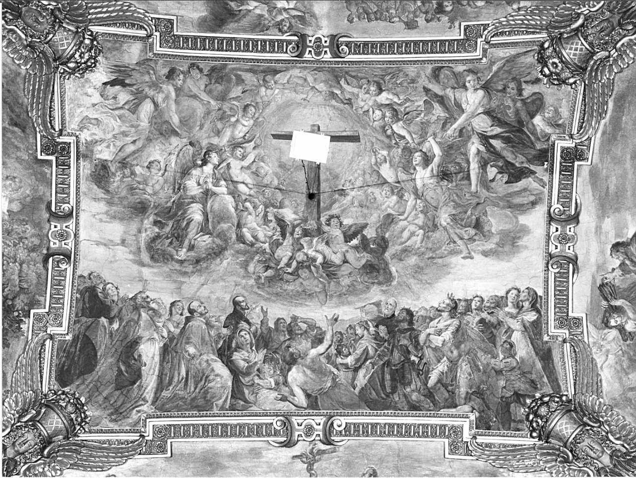 gloria della croce (dipinto, elemento d'insieme) di Carlone Giovanni detto Genovese, Carlone Giovanni Battista (prima metà sec. XVII)