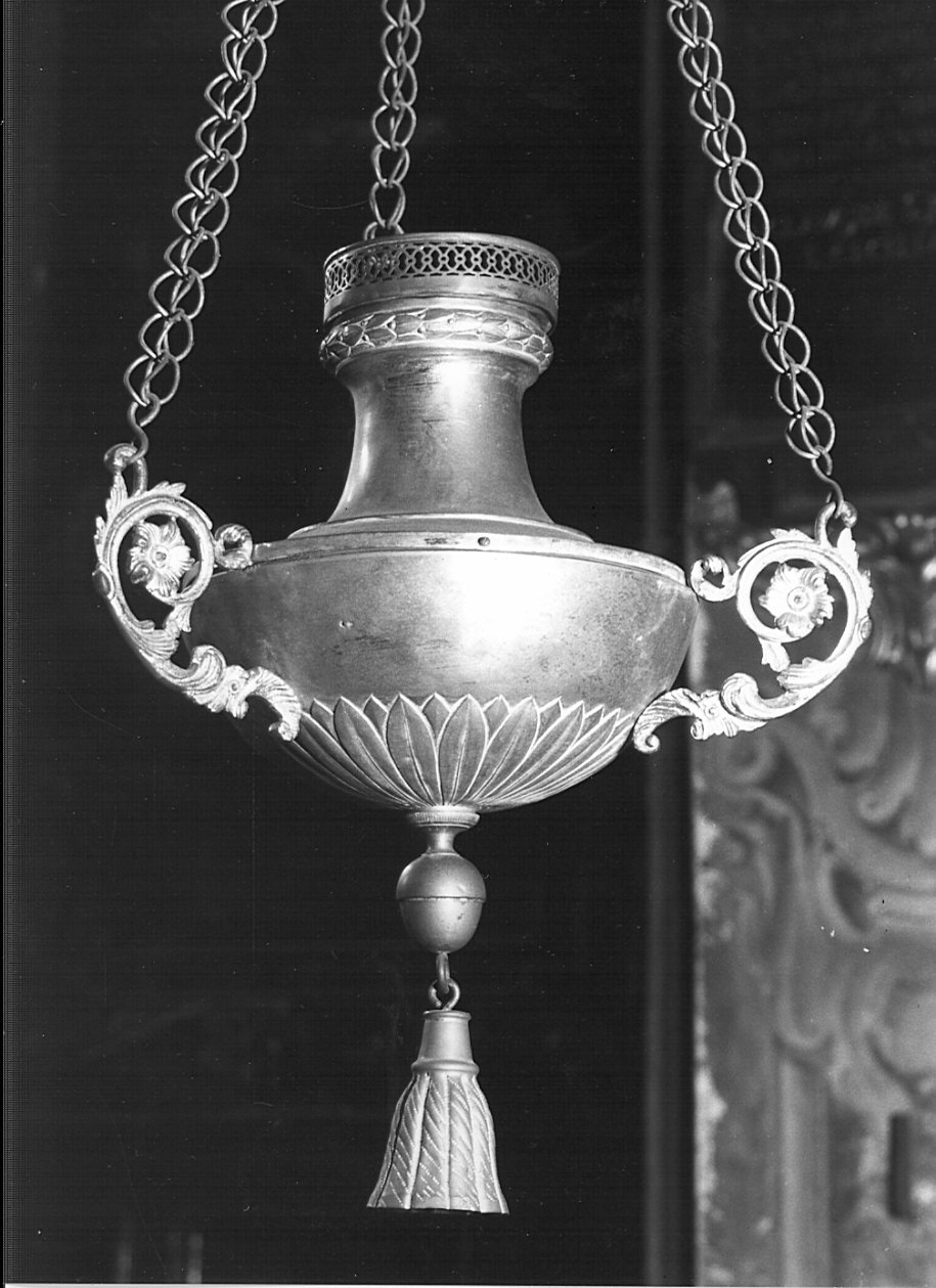 lampada pensile, opera isolata - bottega italiana (sec. XIX)