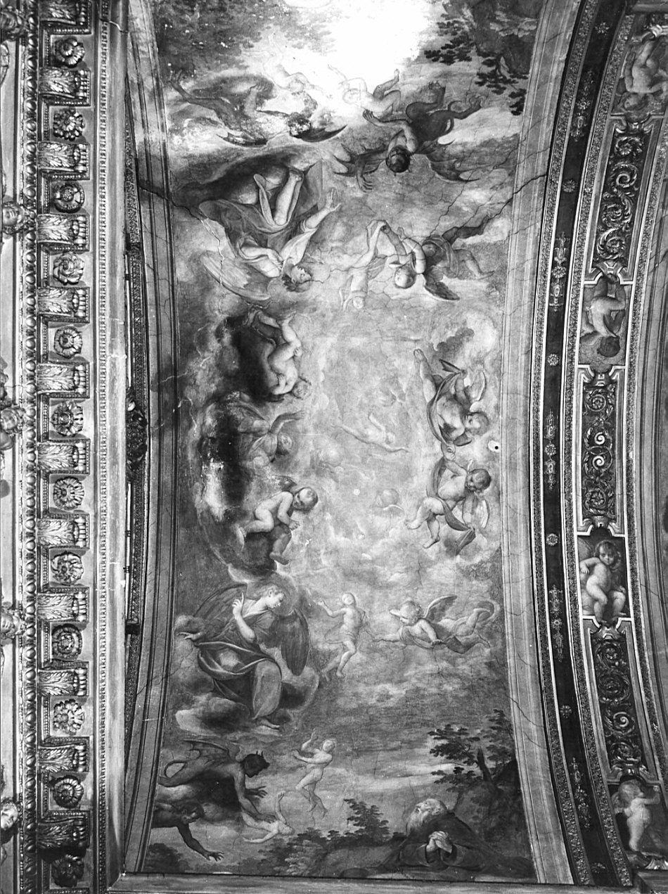 Santo Eremita (decorazione pittorica, elemento d'insieme) di Caccia Guglielmo detto Moncalvo (attribuito) (primo quarto sec. XVII)