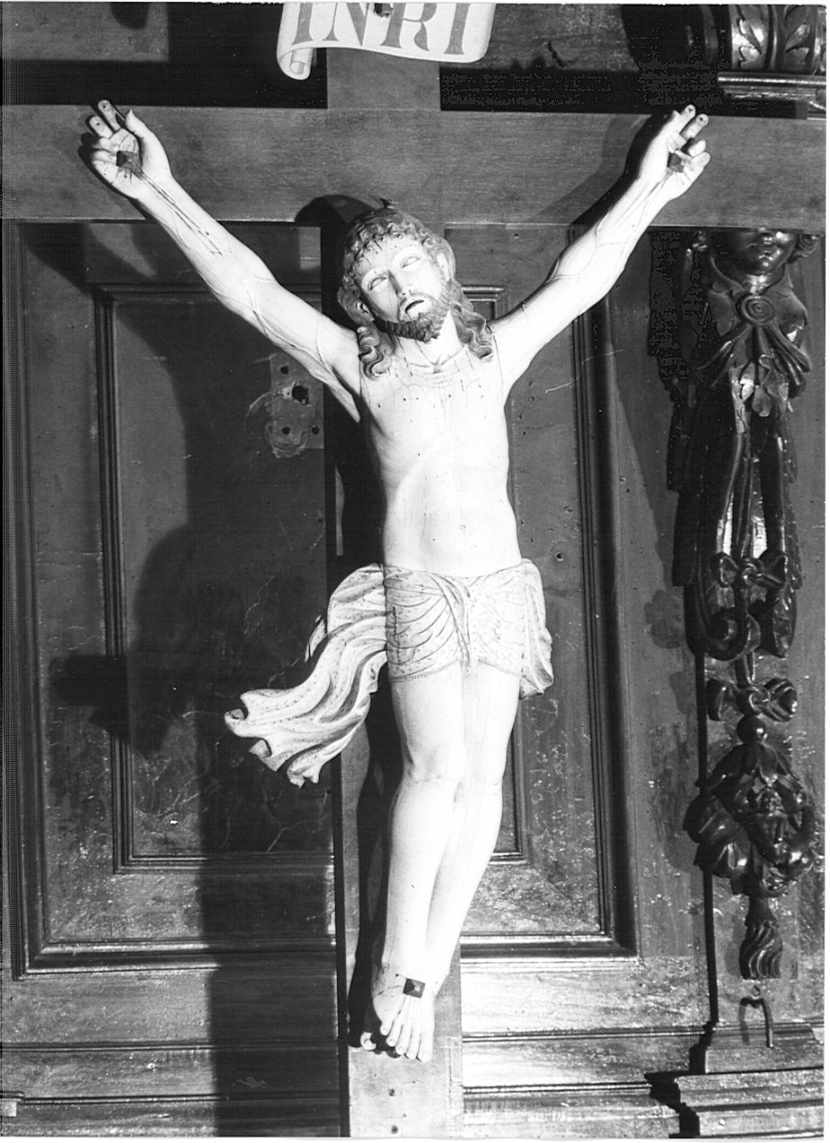 Cristo crocifisso (scultura, opera isolata) - bottega lombarda (fine/inizio secc. XVI/ XVII)