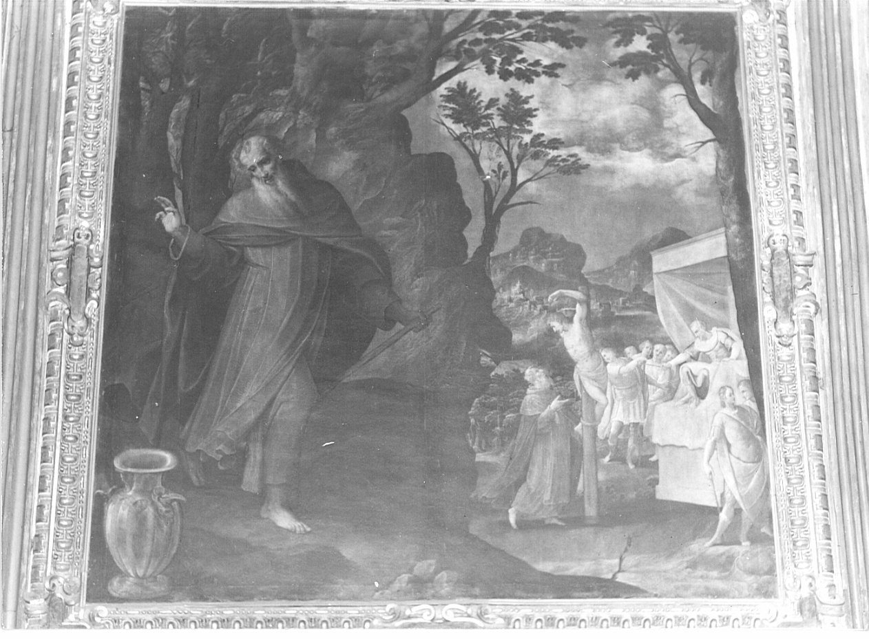 episodio della vita di un santo eremita (dipinto, opera isolata) di Pellegrino Domenico (attribuito) (seconda metà sec. XVI)