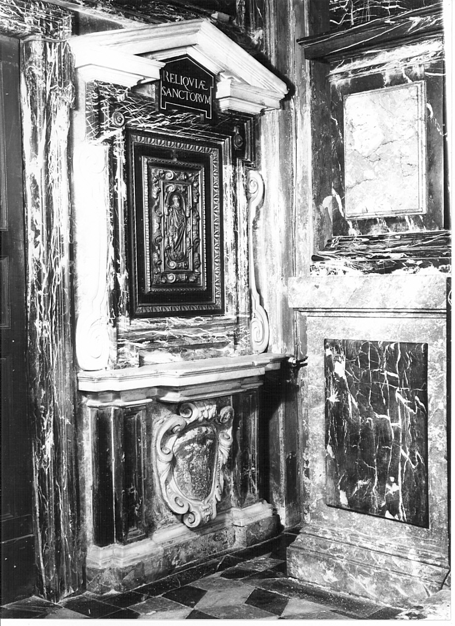reliquiario architettonico, complesso decorativo - bottega lombarda (prima metà sec. XVII)