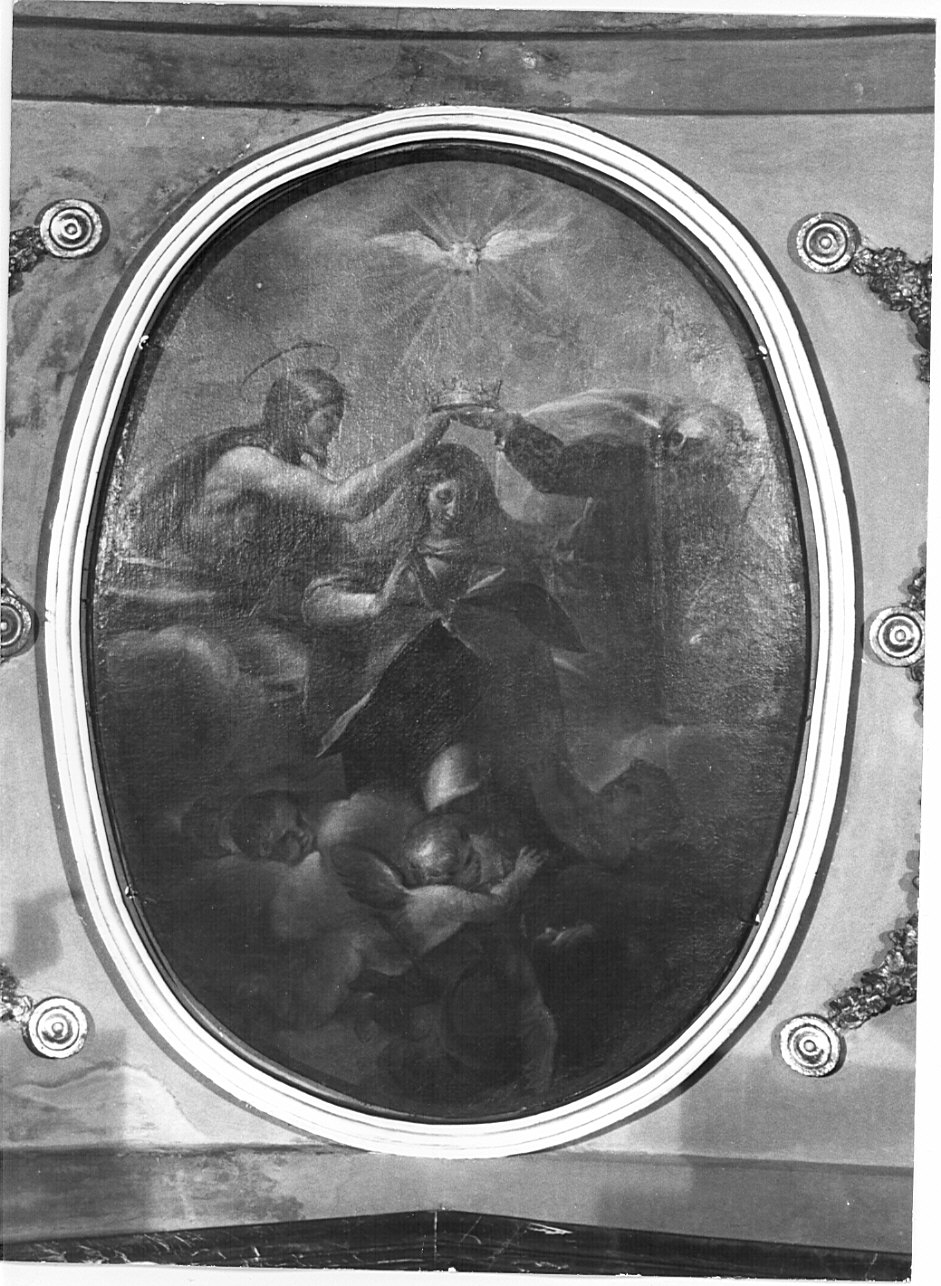 incoronazione di Maria Vergine (dipinto, elemento d'insieme) di Vajani Alessandro (attribuito) (inizio sec. XVII)