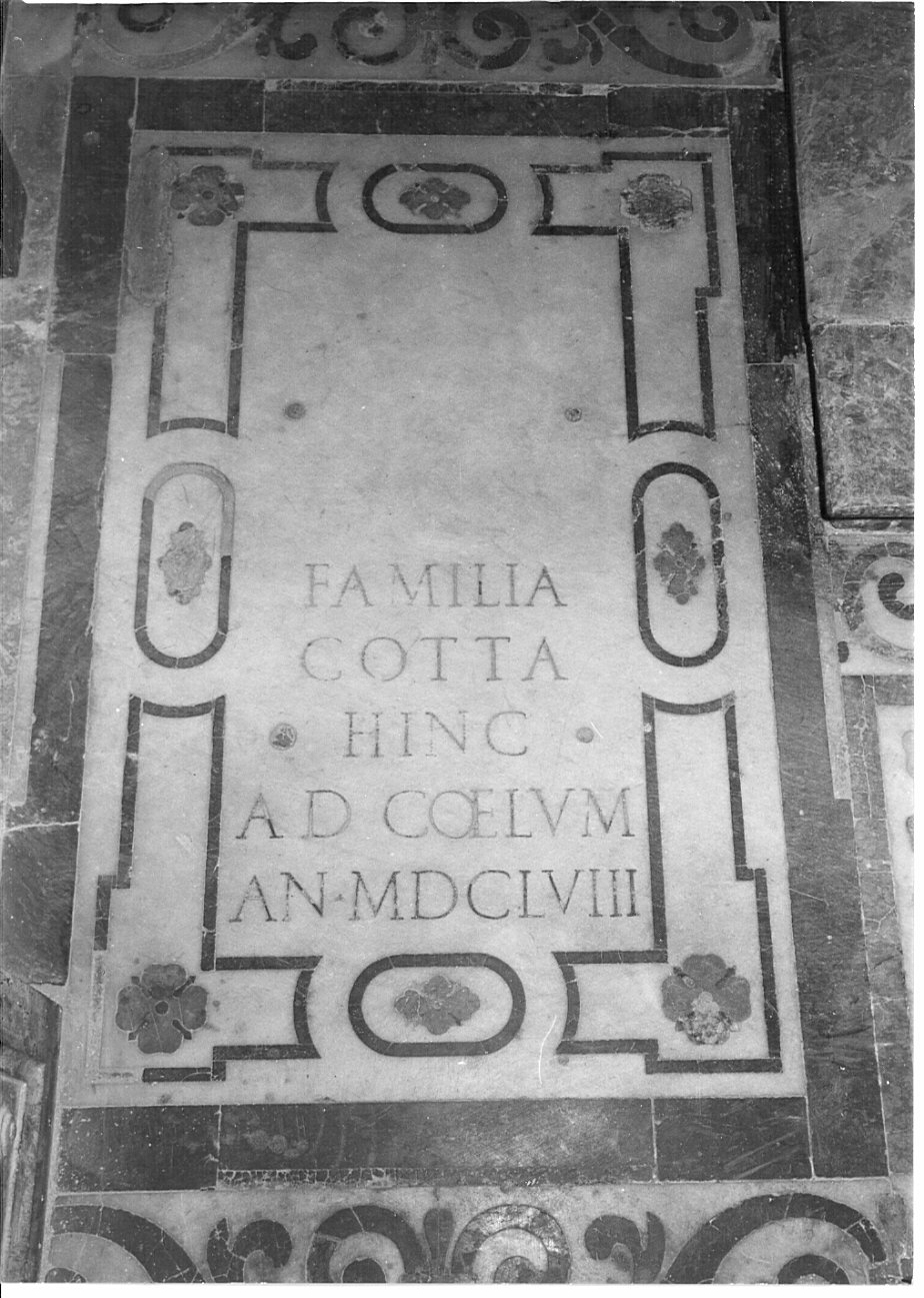 lapide tombale, opera isolata - bottega lombarda (sec. XVII)