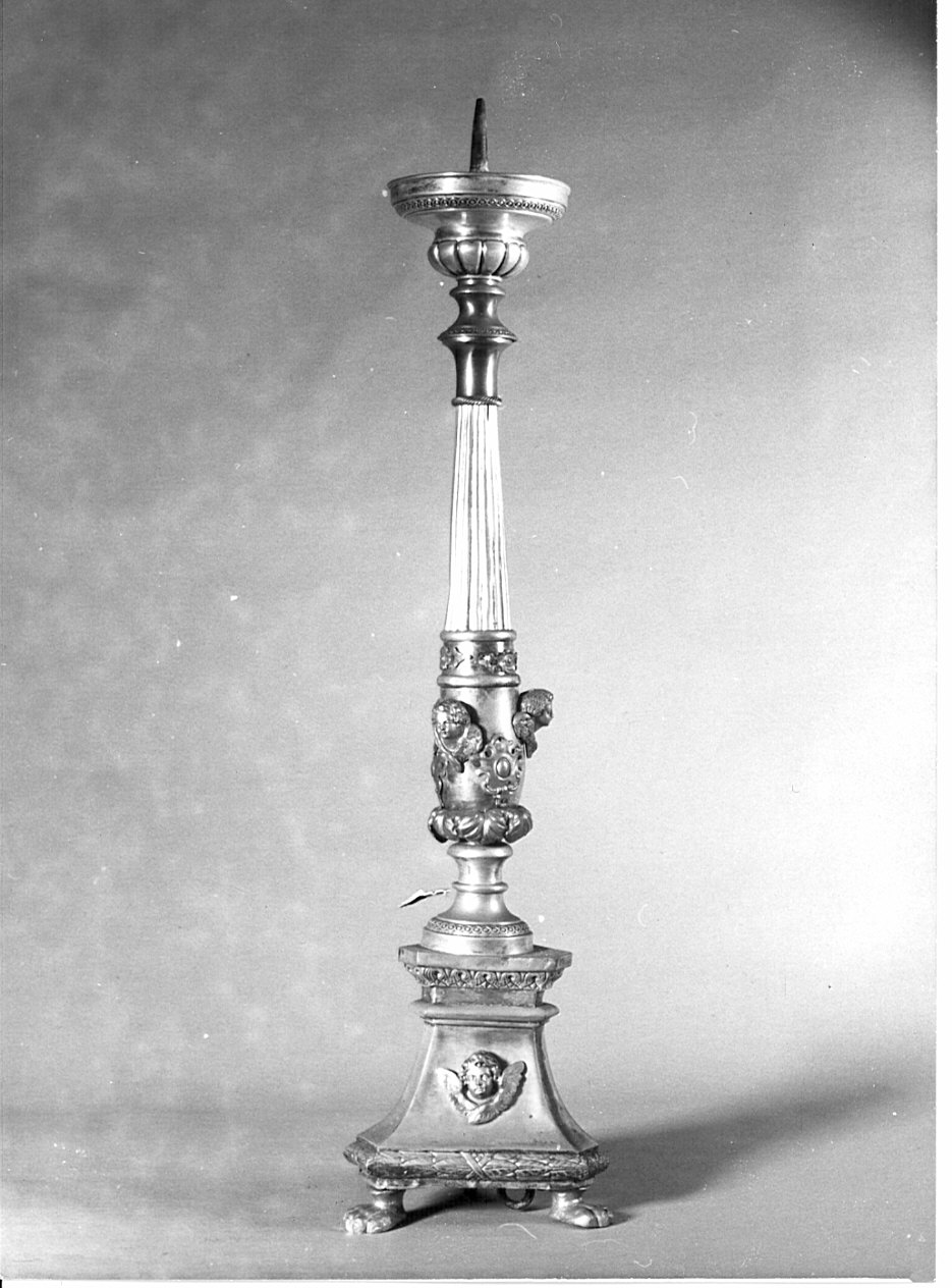 candeliere, coppia - bottega lombarda (inizio sec. XIX)