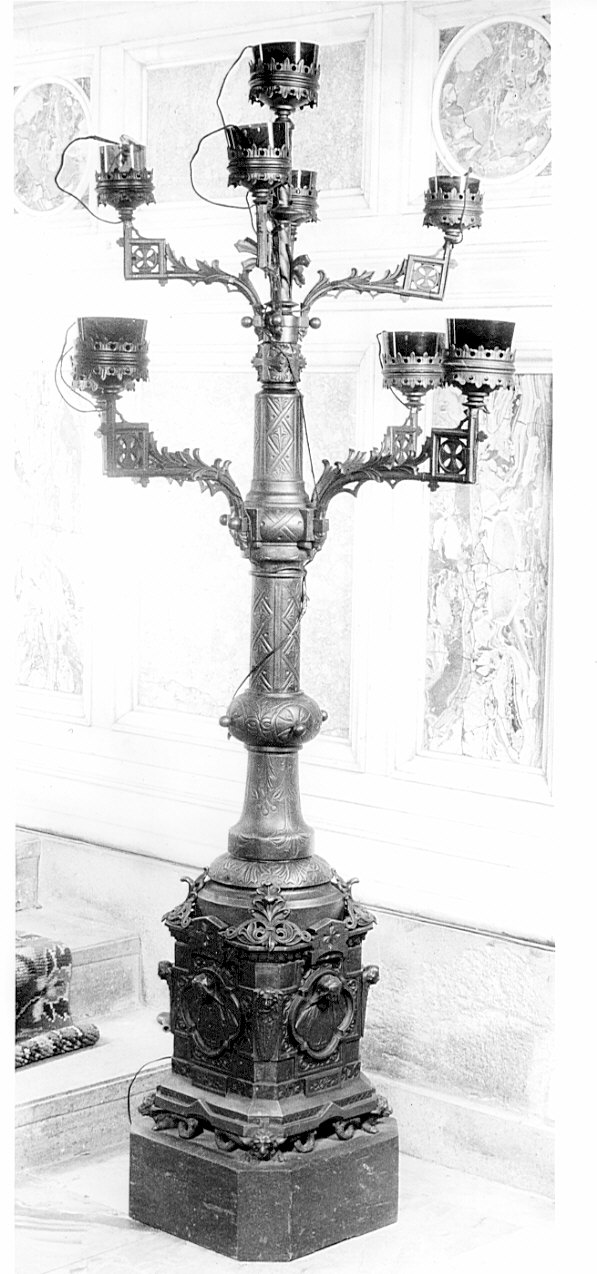 candelabro, serie - bottega lombarda (inizio sec. XX)