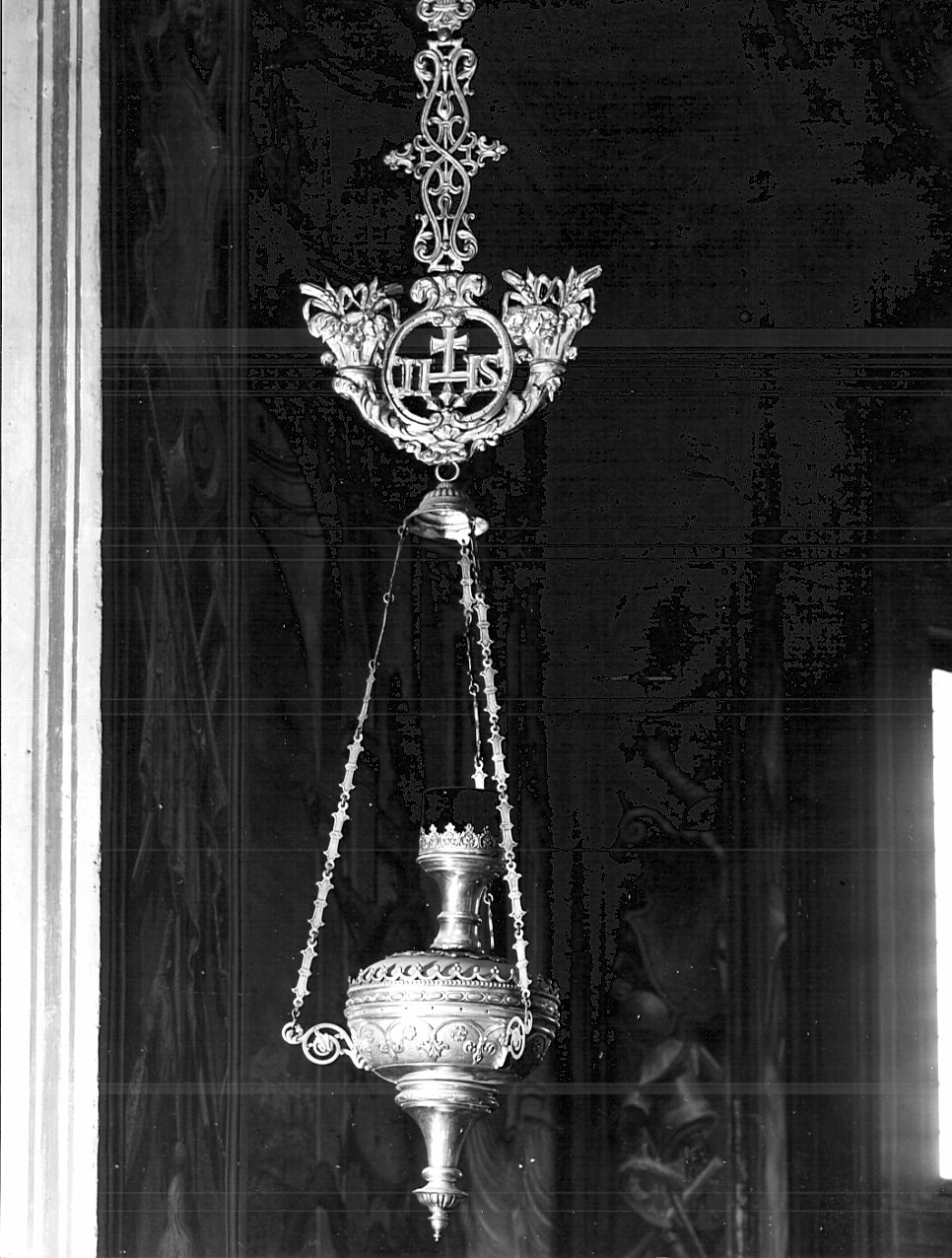 lampada pensile, serie - bottega lombarda (inizio, inizio sec. XIX, sec. XX)