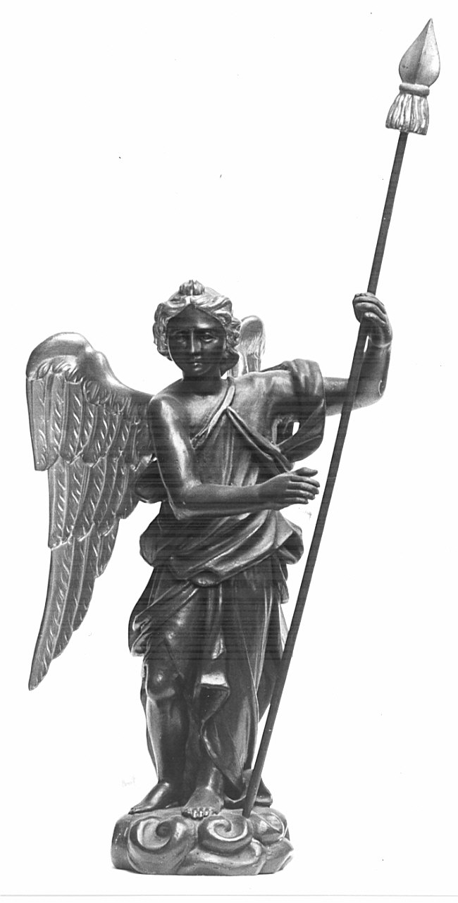 angelo con strumento della passione: lancia (statua, opera isolata) - bottega lombarda (sec. XVII)